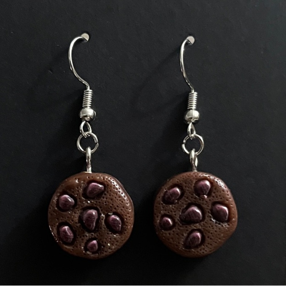 Chocolate Chip Cookie Earrings